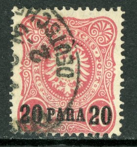 Turkey 1884 Germany 20 Para/10 Pfennig First Issues Scott #2 VFU  L486