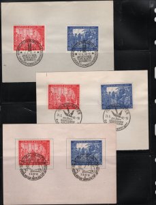 Germany   Leipziger Messe  sheets  all with diff. cancl.- Lakeshore Philatelics