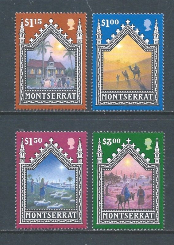 Montserrat #1016-19 NH Christmas 2000