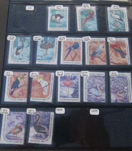 Cuba 1967 Sc 1303-17 Bird set MNH