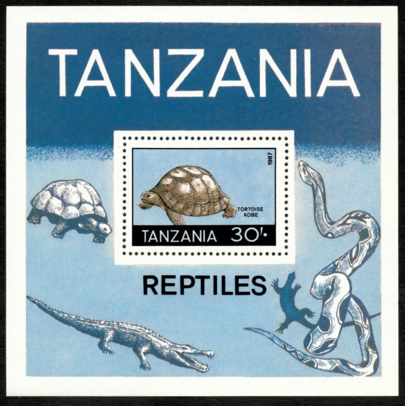 Tanzania 1987 - Reptiles, Tortoise - Souvenir Sheet - Scott 373 - MNH