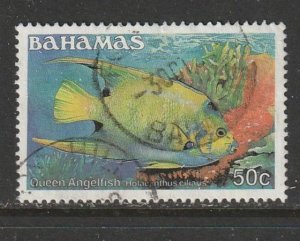 1990 Bahamas - Sc 613b - used VF - 1 single - Queen angelfish