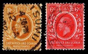 KENYA & UGANDA #3-4 ISSUES OF 1926 - WMK #4 - USED - VF - CV$13.40 (ESP#9822)