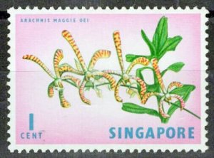 Singapore 62a MNH Wmk Sideways 1c Flowers ZAYIX 0124S0097