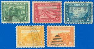 U.S.A. SCOTT #397-400A, Panama-Pacific Lot, Used-F/VF, Sound! SCV $55.50 (SK)