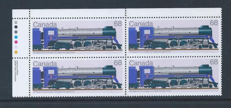 Can #1121 UL PL BL Can Locomotives - 4 1925-45 68¢ MNH3