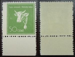 WWII-1942-SLOVENIA-ITALY-YUGOSLAVIA- REVENUE STAMP (MNH) R! cow fauna animal J10