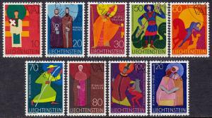 Liechtenstein - 1967-71 - Scott #431-39 - used - Religion