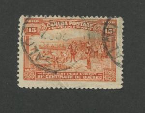 1908 Canada Champlain's Departure for the West 15c Postage Stamp #102 Value $160