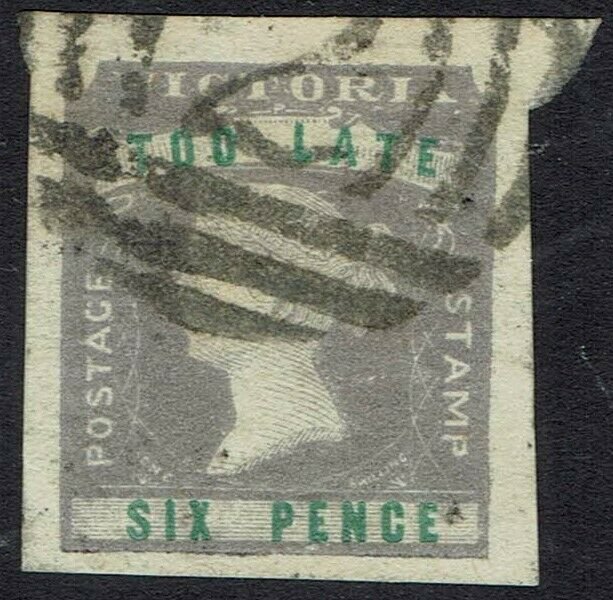 VICTORIA 1854 QV TOO LATE 6D IMPERF USED 