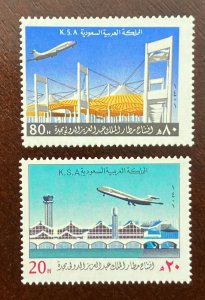 O) 1981 SAUDI ARABIA, JEDDA AIRPORT OPENING, PLANE OVER AIRPORT,  SCT 818 . 819,