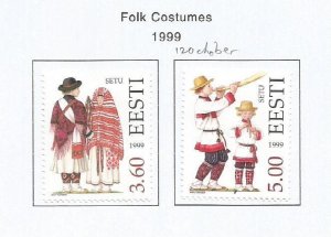 ESTONIA - 1999 - Folk Costumes - Perf 2v Set - Mint Lightly Hinged