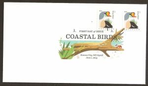 US 4998 Coastal Birds King Eider (coil) DCP FDC 2015
