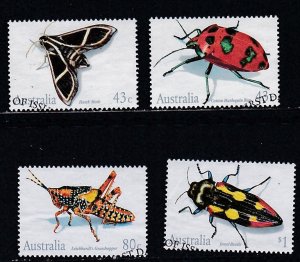 Australia # 1211-1214, Insects, Used, 1/2 Cat.