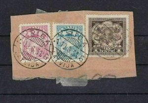 LATVIA  STAMPS CANCELLED ON PIECE. REF 2015