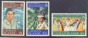 CAYMAN ISLS.  379-81 MNH Silver Jubilee