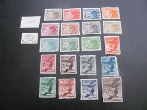 AUSTRIA 1925-30 MNH SC C12-C31 SET XF $325  (250)