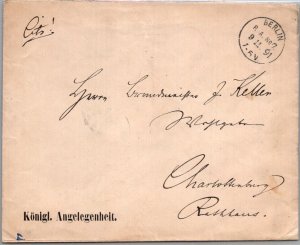 SCHALLSTAMPS GERMANY REICH 1891 POSTAL HISTORY OFFICIAL SEALED COVER CANC BERLIN