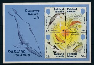 [23444] Falkland Islands 1984 Marine life whale bird Souvenir Sheet MNH