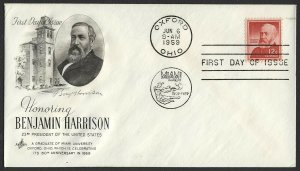 #1045 12c Benjamin Harrison, Art Craft-Addressed FDC **ANY 4=FREE SHIPPING**