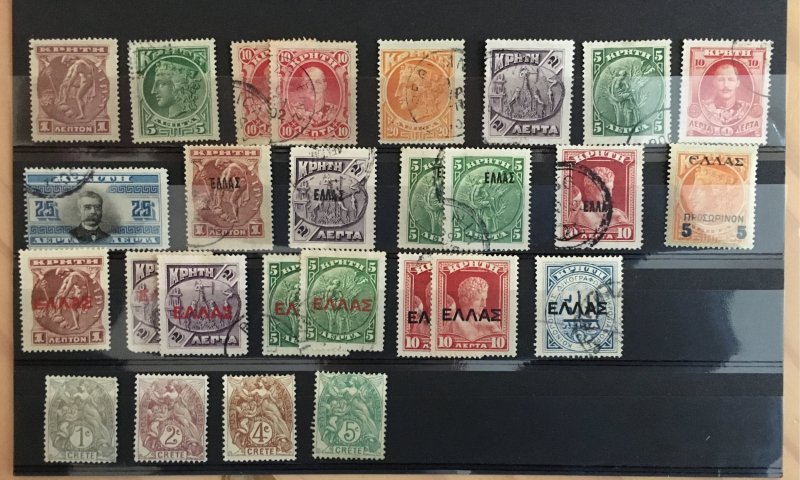 Small collection of Crete stamps