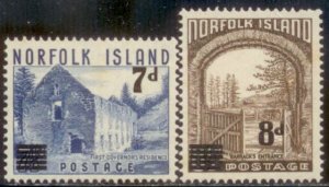 Norfolk Island 1958 SC# 21-2 MNH-OG E170