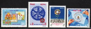 Nepal #489,491,500,502 ~ 4 Different Single Issues ~ Unused, HM ( 1991-92 )