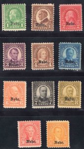 MOMEN: US STAMPS #669-679 MINT OG NH LOT #78406