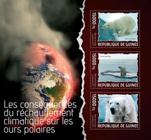 GUINEA - 2014 - Global Warming - Perf 3v Sheet - Mint Never Hinged