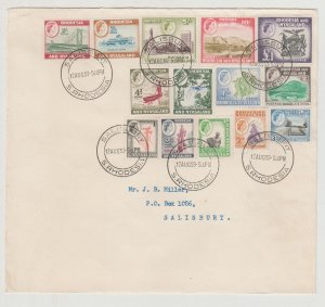 RHODESIA & NYASALAND FIRST DAY COVER DEFINITIVE SET 1959 9d 1962