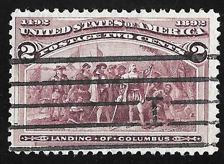 231 2 cent Violet, Columbia Issue Stamp used F