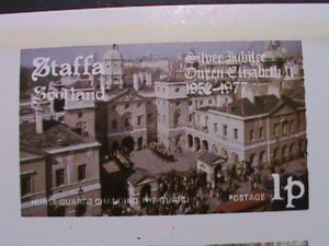 ​STAFA-SCOTLAND- 1977-SILVER JUBILEE-QUEEN ELIZABETH II IMPERF MNH-VERY FINE
