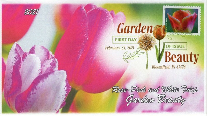 21-074, 2021,Garden Beauty, First Day Cover, Digital Color Postmark, SC 5566,