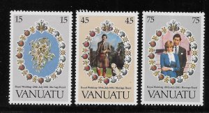 Vanuatu 308-310 Diana Wedding set MNH c.v. $1.15