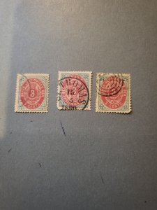 Stamps Danish West Indies Scott #6a,b,c used