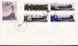 Canada 1986 FDC Trains!