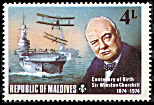 Maldive Islands 527, MNH, Centennial of Birth of Winston Churchill