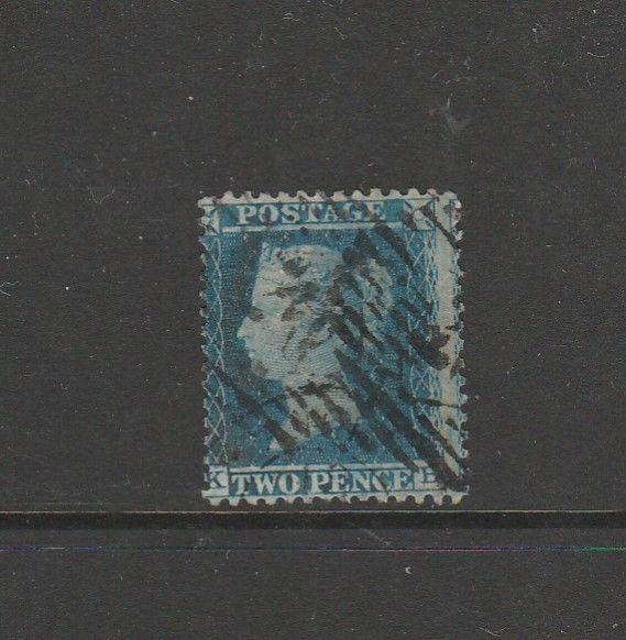 GB 1854/7 stars, 2d Blue, KB, Used SG 34/5, good perfs