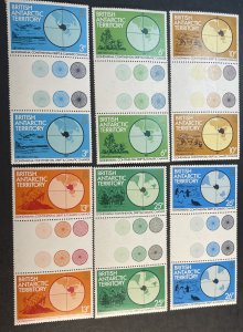 BRITISH ANTARCTIC TERR. # 86-91--MINT/NH--COMPLETE SET OF GUTTER PAIRS--1982