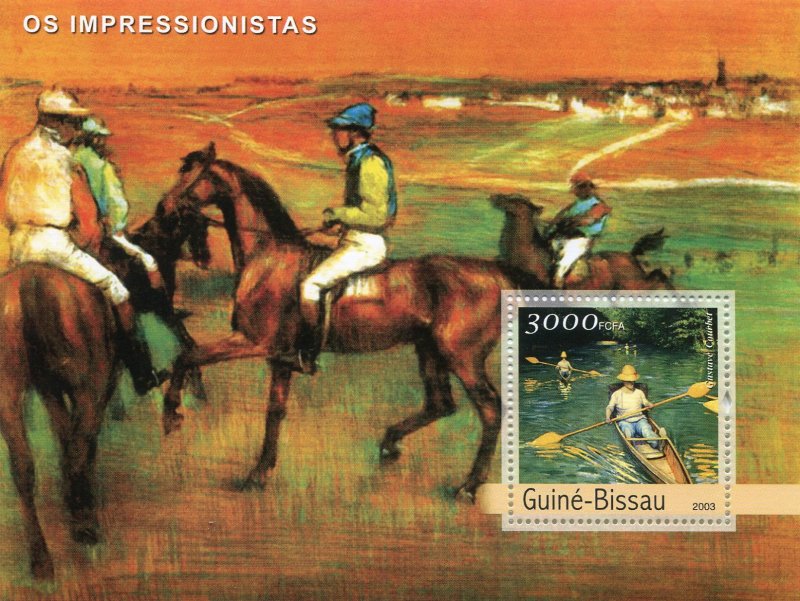 Sao Tome & Principe 2003 GUSTAVE COURBET Paintings Horse s/s Perforated Mint(NH)