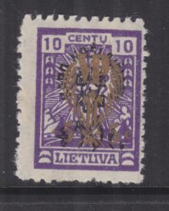 LITHUANIA, 1926 War Orphan's Fund, Honeycomb watermark 5c.+5c. on 10c.+10c., lhm