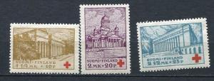 Finland 1932 Sc B9-11 Mi 173-5 MLH Buildings Helsinki 3738