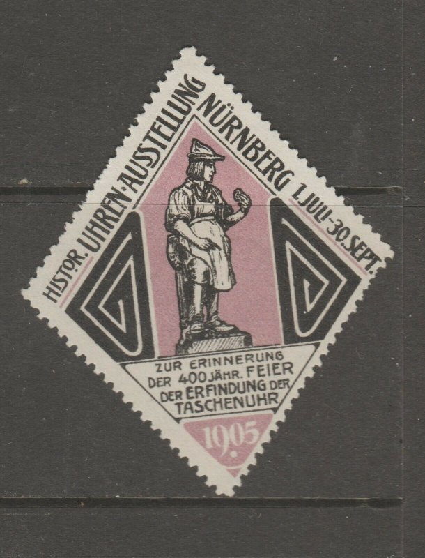 Cinderella revenue fiscal stamp 9-9-60 Germany 1905