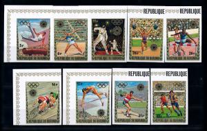 [55424] Burundi 1972 Olympic games Gymnastics Fencing Football Imperf. MNH