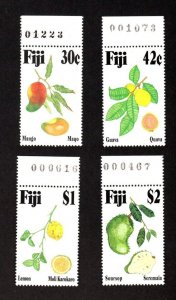 FIJI MNH SET OF 4 STAMPS SCOTT # 698 - 701 TROPICAL FRUIT