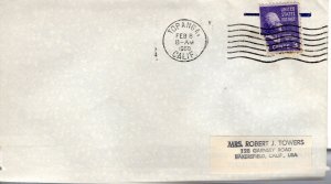 CALIFORNIA TOWN CANCEL,  TOPANGA, CA  1960  FDC11499