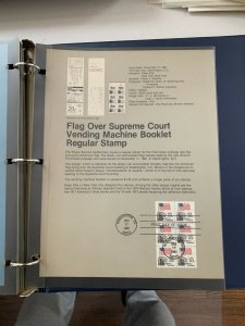 USPS Souvenir Page Scott , 1981 flag over supreme court booklet stamps