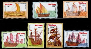 North Vietnam. Scott 2126-2132 MNH** Sailing ship set