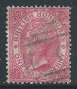 British Honduras #14 Used 1p Queen Victoria - Wmk. 2
