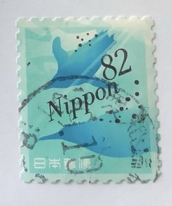 Japan 2017 Scott 4124c  used - 82y,  Marine Life, Penguins